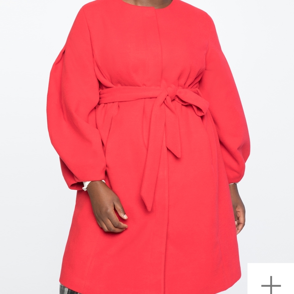 Puff Sleeve Detail Coat